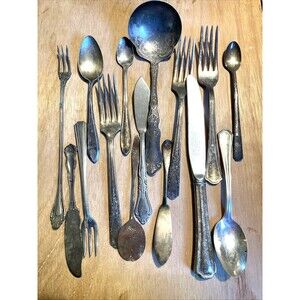 Vintage Flatware For Crafts Spoons Forks Silver Plate Stainless